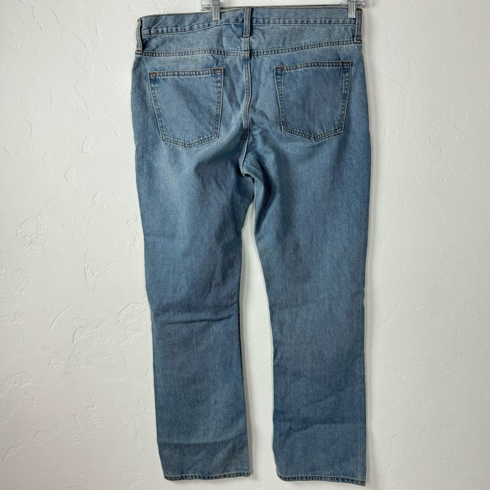 Old Navy Jeans Denim Wow Straight Non Stretch Light Wash Blue Solid‎ 90s Fit - Picture 2 of 9
